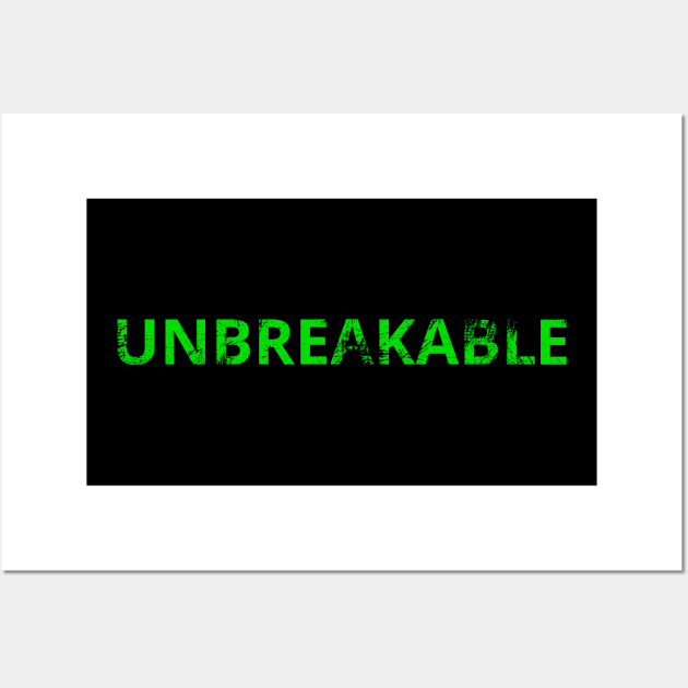 TBI Brain Injury Green - UNBREAKABLE Wall Art by survivorsister